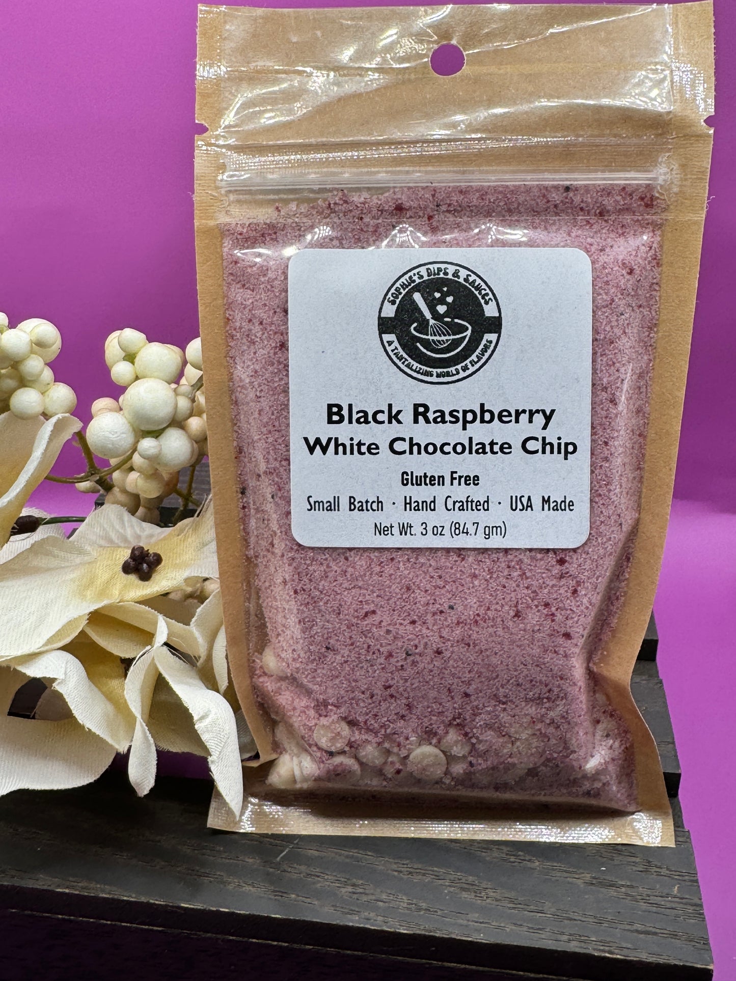 BLACK RASPBERRY WHITE CHOCOLATE CHIP DIP MIX